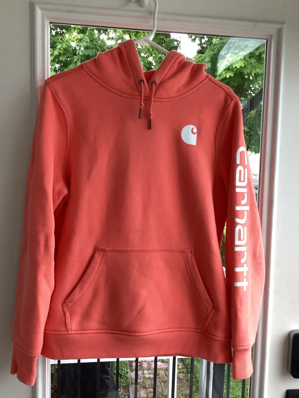 Carhartt Coral/Peach Pullover Hoodie with Drawstring